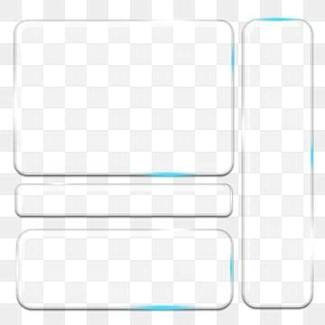 пустой реалистичный набор рамок из прозрачных стеклянных пластин PNG