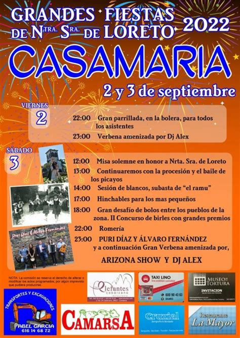 Grandes Fiestas De Nuestra Se Ora De Loreto Casamaria