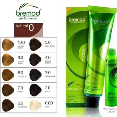 bremod natural permanent hair colourant  oxidizer ml dye color