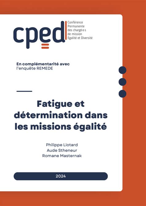 Fatigue et détermination dans les missions égalité CPED Conférence