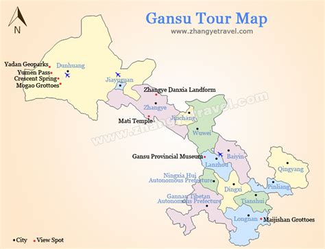 English Maps of Zhangye, Zhangye Danxia Map, Gansu & Silk Road Maps