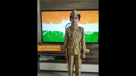 Captain Lakshmi Sahgalfreedom Fighter Of Indiafancy Dress Patriotic