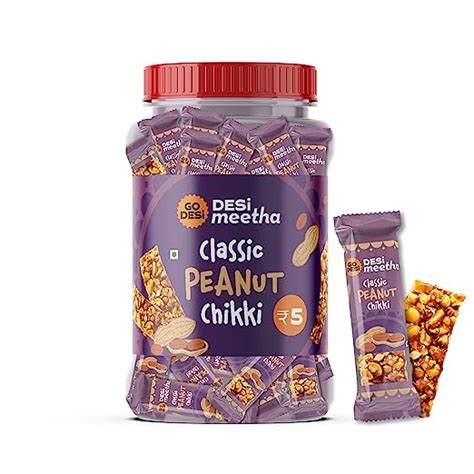 Go Desi Peanut Chikki Bar Whole Peanut Chikkis X G Amazon In