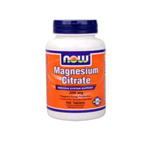 NOW Magnesium Citrate – 100 Tablets