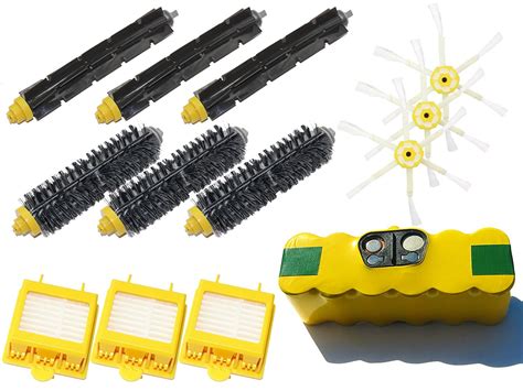 Replacement IRobot Roomba 780 Battery Filters 6 Arm Side Brush