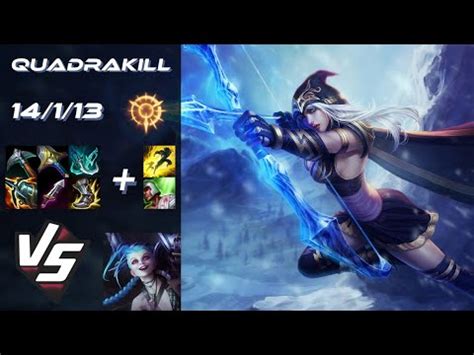 BOTTOM Ashe Vs Jinx QUADRAKILL EU Grandmaster Patch 14 11 YouTube