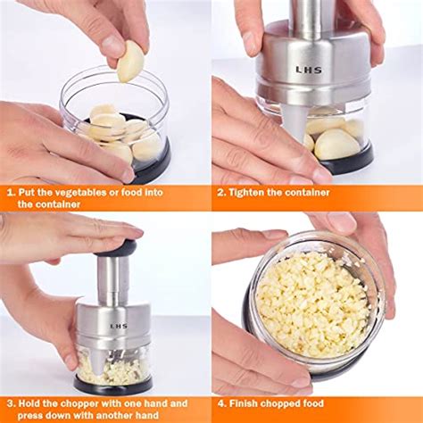 LHS Manual Food Chopper Express Hand Chopper Dicer With Brush Easy To