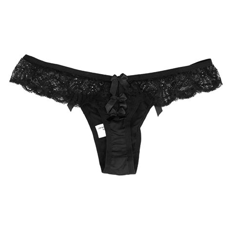 Calcinha Fio c Detalhe em Renda e Laços Preto GG Diversos Hot Sul Distribuidora