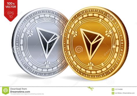 Tron Monete Fisiche Isometriche D Valuta Di Digital Cryptocurrency