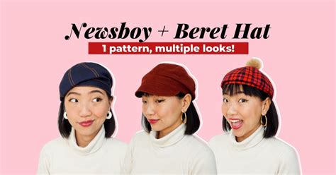 New Newsboys Cap And Beret Hat Style Sewing Pattern — Gwenstella Made