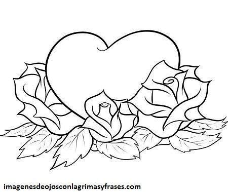 Corazones Dibujos De Rosas Para Colorear Imagen para imprimir y hacer una tarjeta de felicitaci ...