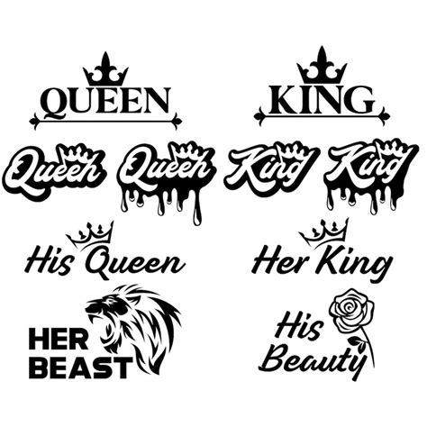 Queen And King Svg His Beauty Her Beast Svg Her King Svg Inspire