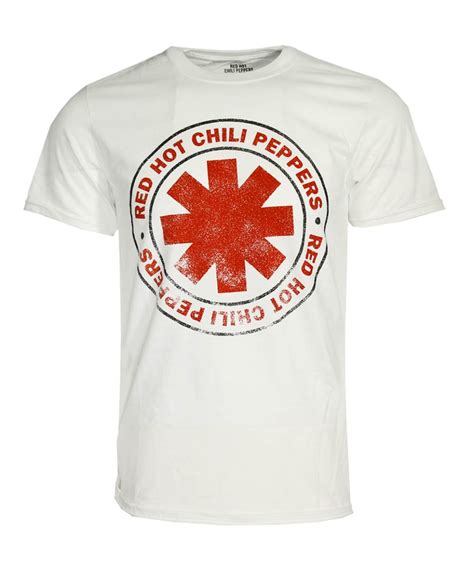 Red Hot Chili Peppers Red Hot Chili Peppers Distressed Outline Logo T Shirt Men Loudtrax