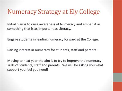 Numeracy At Ely College Ppt Download