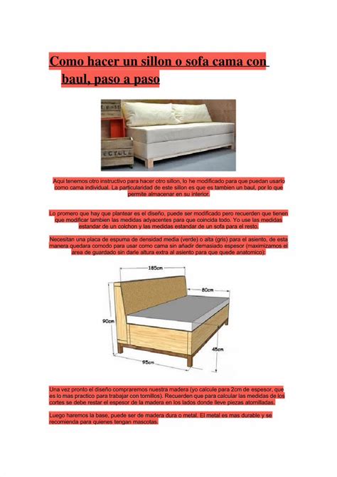 Pdf Como Hacer Un Sillon O Sofa Cama Con Baul Dokumentips