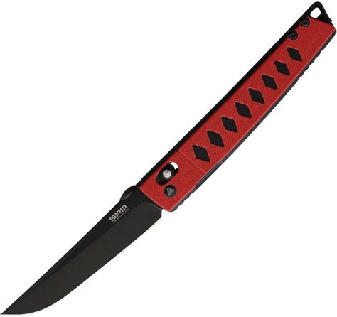 Sanrenmu SRM 9215-GV Red Katana Axis Lock EDC Pocket Knife G