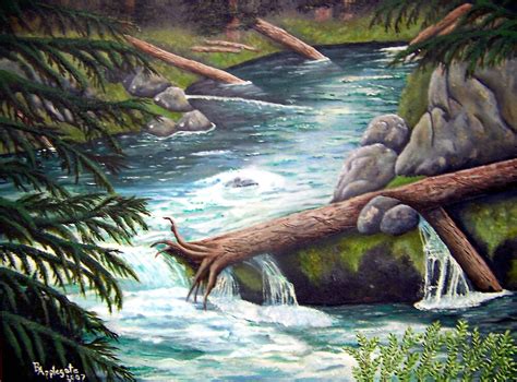 Headwaters Rogue River Oil Painting By Barbara Anne Applegate By