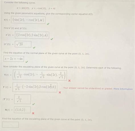 Solved Consider The Following Curve