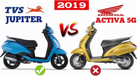 2019 Honda Activa 5G Vs Tvs Jupiter Comparison Mileage Difference