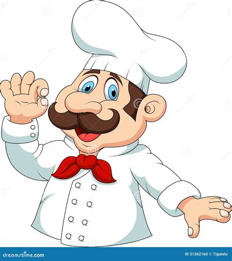 Chef Cartoon With Ok Sign Stock Vector Illustration Of Gourmet 31362160