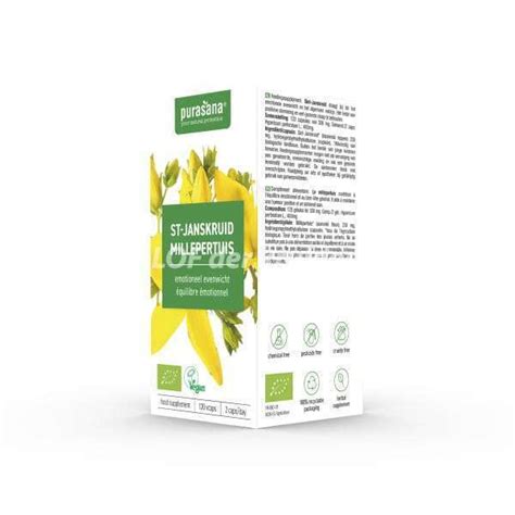 Sint Janskruid Bio 120 Capsules Purasana LOF Der Kruiden