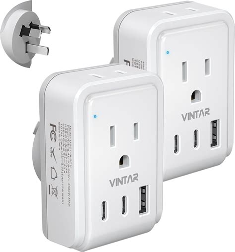 [2-Pack] Australia New Zealand Power Adapter, VINTAR Canada to ...