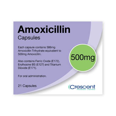 Amoxicillin Mg Capsules Crescent Pharma