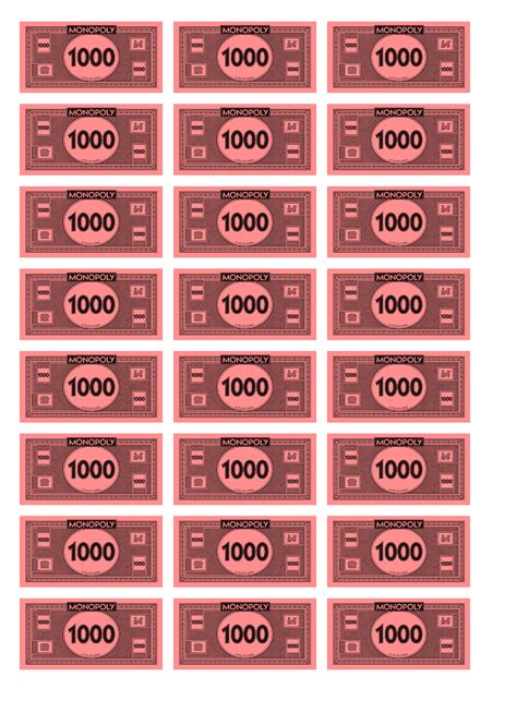 Printable Monopoly Money 10000