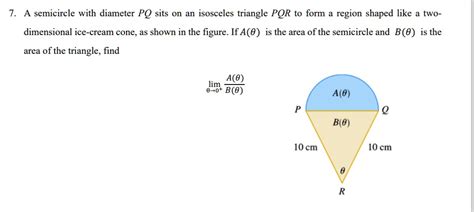 A Semicircle With Diameter Pq Sits On An Isosceles Triangle Pqr To Form