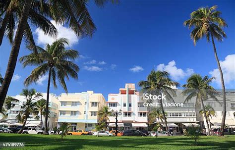 Ocean Drive Pantai Miami Florida Foto Stok Unduh Gambar Sekarang