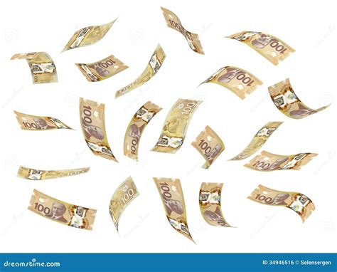 Flying Canadian Dollar Stock Illustration Illustration Of Currency