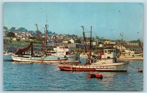 Postcard Ca Monterey California A Purse Seiner Sardine Fishing Boat