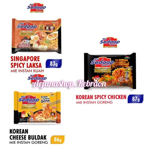 Jual Sedaap Selection Mie Instan Spicy Laksa Korean Cheese Buldak