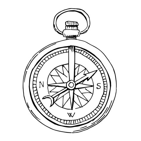 Nautical Compass Sketch