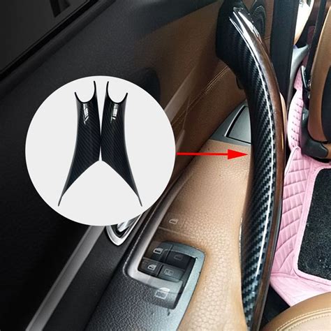 ABS Carbon Black Grab Handle Cover For BMW Series 3 F30 F34 F35 3GT Car