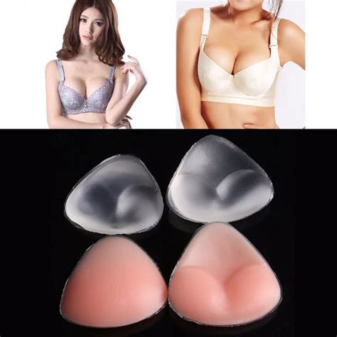 New Triangle Pads Silicone Swimsuit Push Up Bra Insert Breast Bra