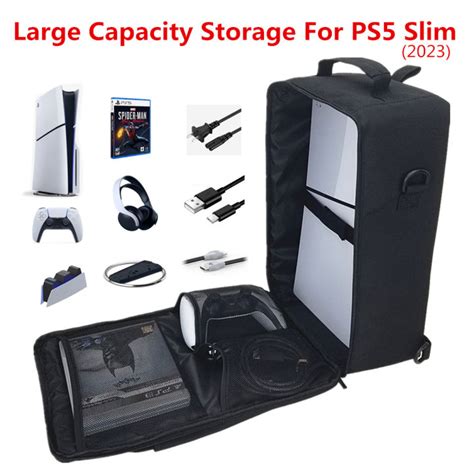 Portable For Ps5 Slim Travel Carrying Case Storage Bag Handbag Shoulder Bag Backpack For