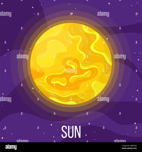 Planeta Sol En El Espacio Universo Colorido Con Sol Ilustración Vectorial De Estilo De Dibujos