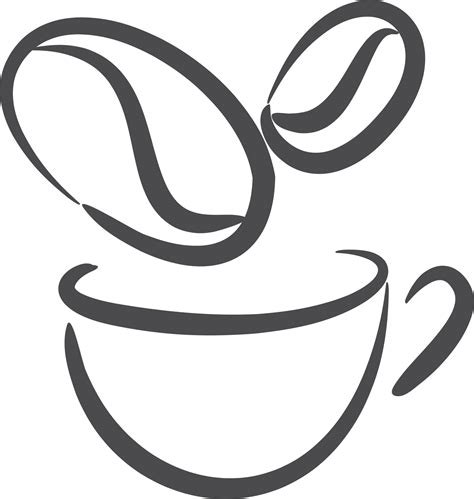 Coffee Cup And Coffee Bean Icon Png 22111841 Png