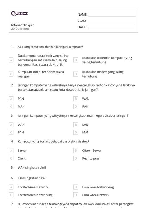 50 Lembar Kerja Singkatan Untuk Kelas 8 Di Quizizz Gratis Dapat