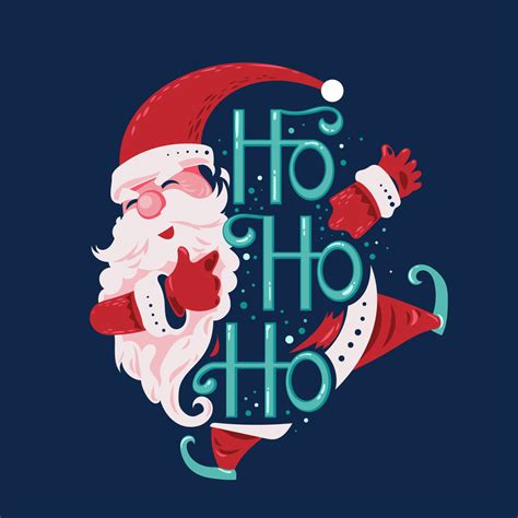 Ho Ho Ho Santa Claus 686753 Vector Art at Vecteezy