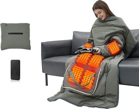 Mexitop Heated Blanket And Pillow 2 In 1 Wearable Heated