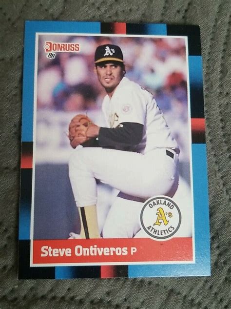 1988 Donruss Oakland Athletics Baseball Card 467 Steve Ontiveros EBay