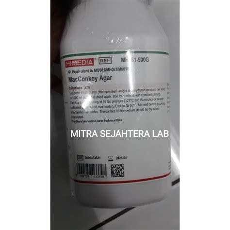 Jual MACCONKEY AGAR HARMONIZED 500 GRAM HIMEDIA MH081 Indonesia Shopee