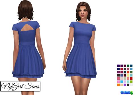 NyGirl Sims 4 Layered Cap Sleeve Sundress