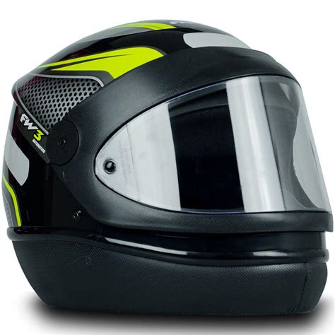 Capacete Fechado Automatic Preto E Amarelo Narigueira Tam Fw