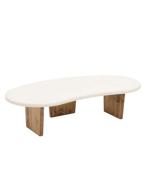 Table Basse De Forme Organique En Microciment Decowood Avec Trois Pieds