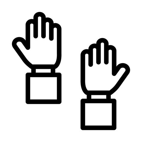 Raise Hand Icon Design 23405050 Vector Art at Vecteezy