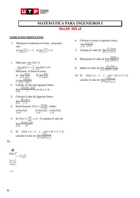 S05 s1 Resolver Ejercicios Resolver Ejercicios Matemática para