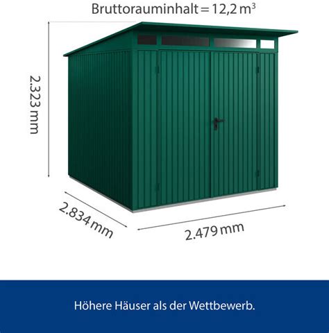 Hörmann Berry Classic Typ 2 mit Pultdach Doppeltür moosgrün ab 3 129 00